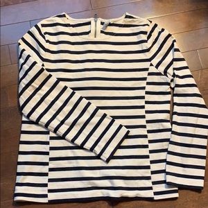 J. Crew navy and white striped tshirt